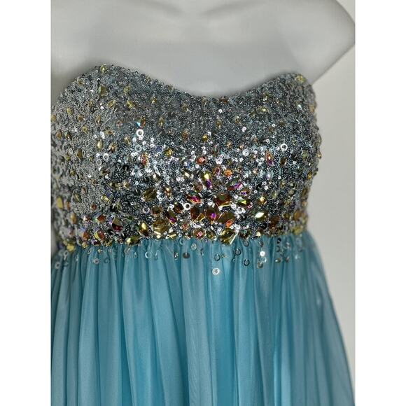 Cache Vintage SLong Dress Gown Sequined Fairy Bohoh Victorian Empyre Babydoll ~6 - Picture 5 of 8